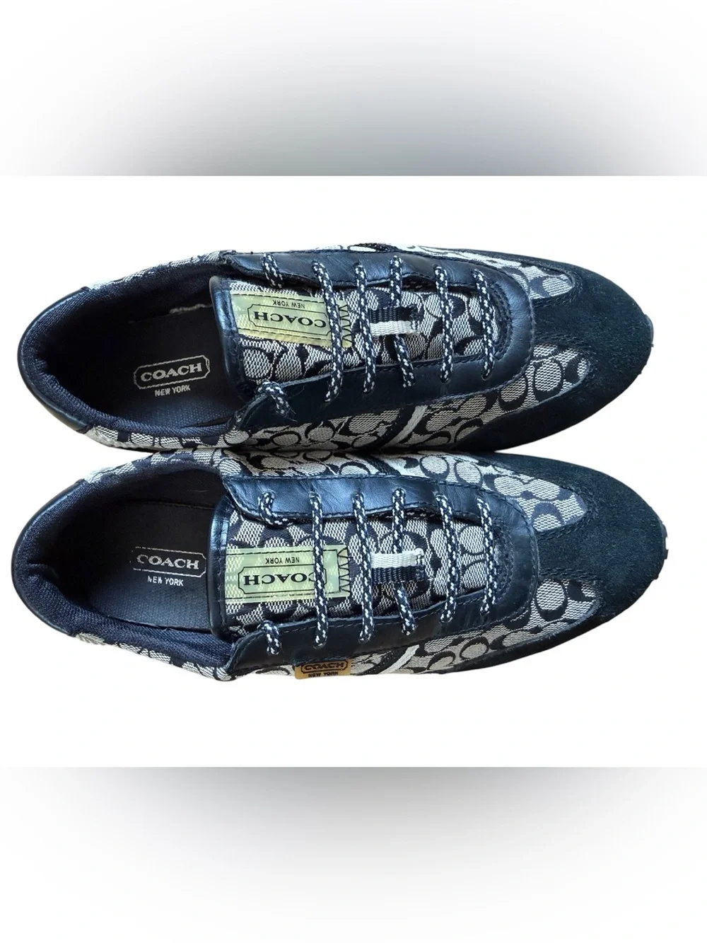 Coach Marabelle Signature Jacquard Sneakers Black Gray Women’s 6.5 - Picture 5 of 12